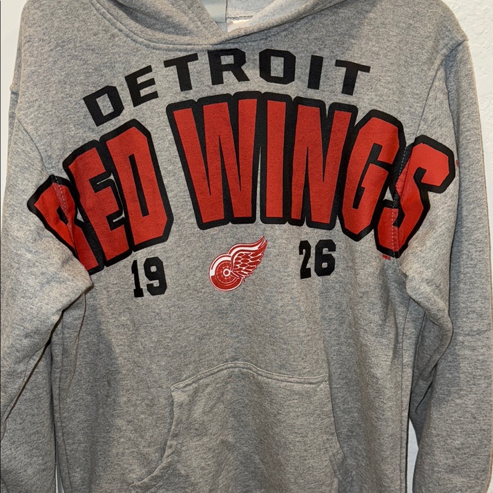 Detroit Red Wings Gray Hoodie